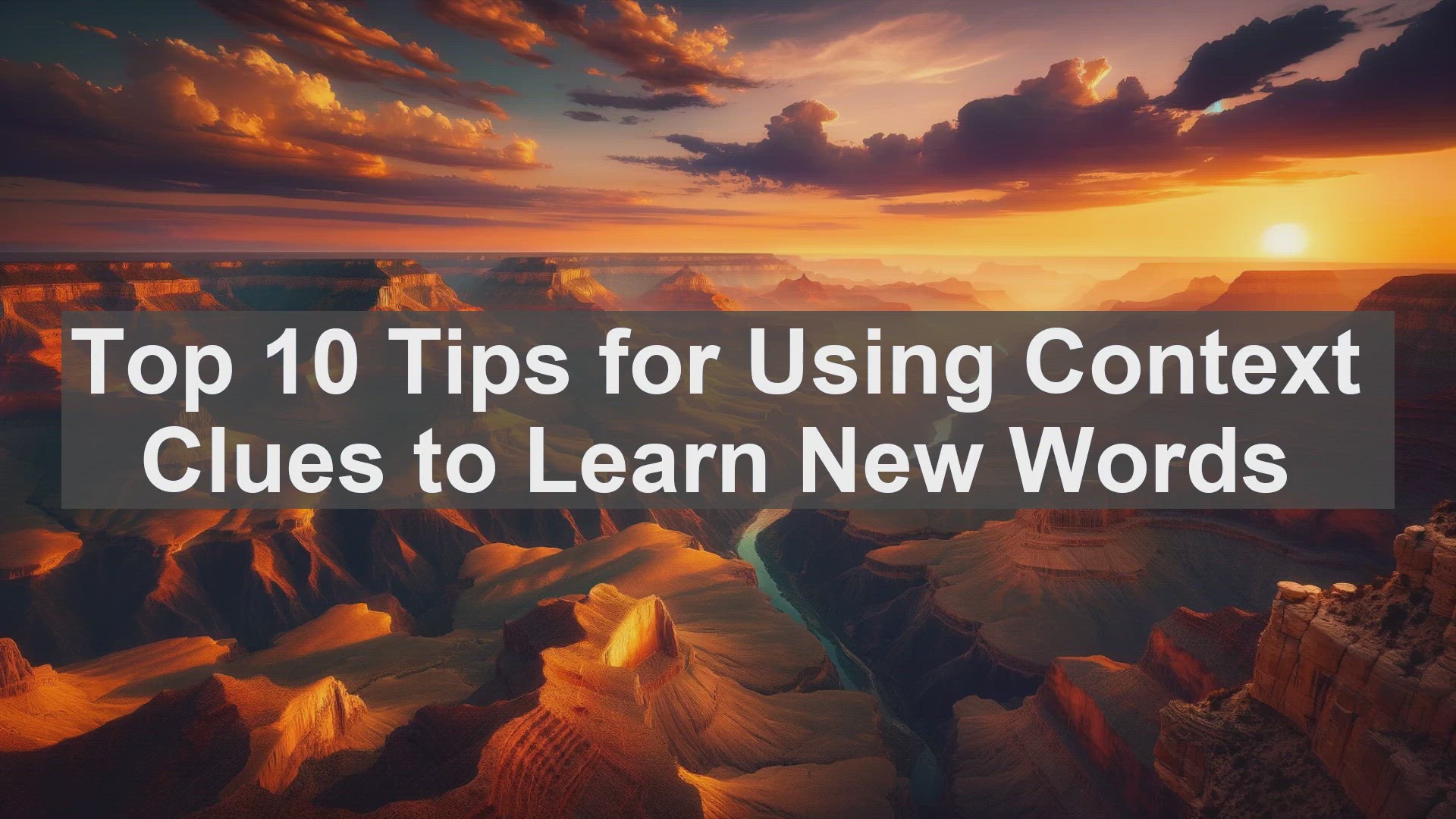 'Video thumbnail for Top 10 Tips for Using Context Clues to Learn New Words'