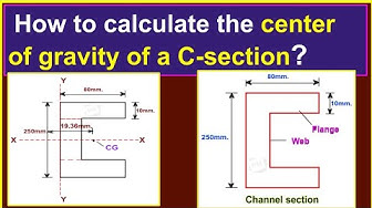 'Video thumbnail for How to calculate the center of gravity of a C - section?/Finding CG of a channel section.'