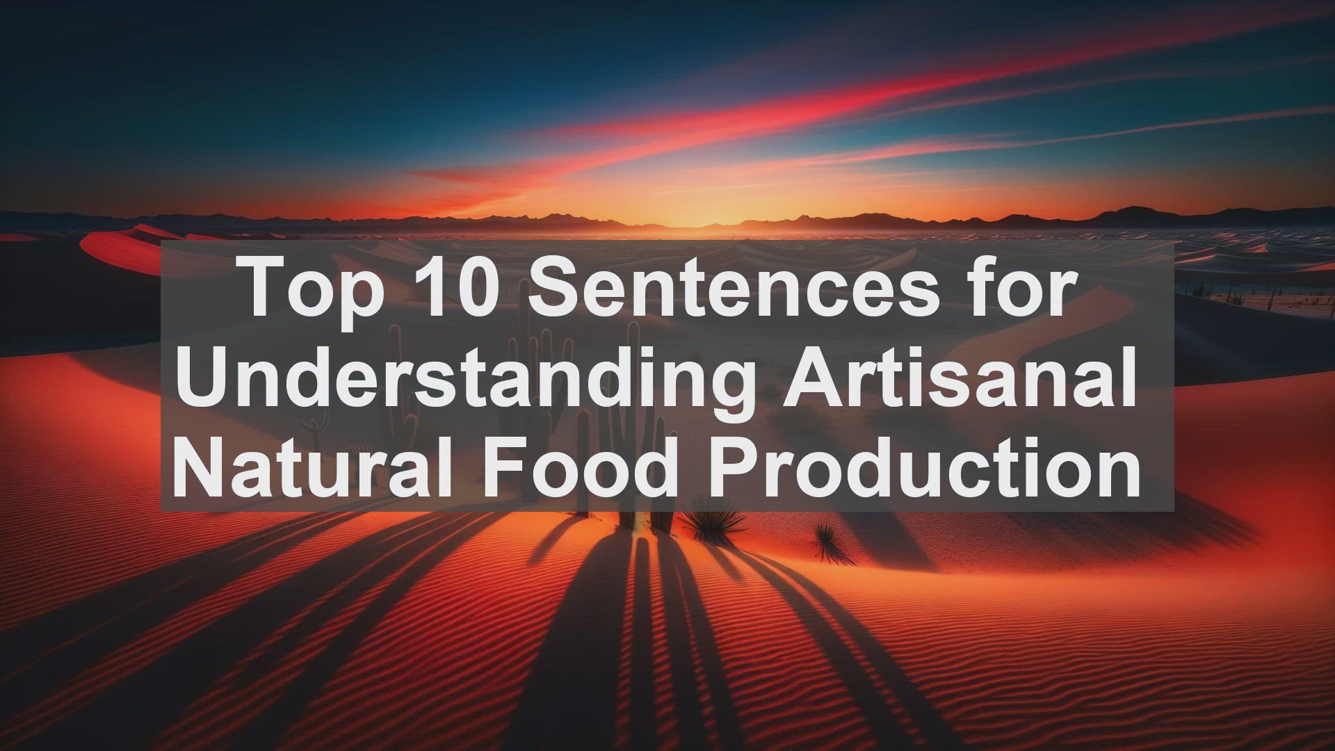 'Video thumbnail for Top 10 Sentences for Understanding Artisanal Natural Food Production'