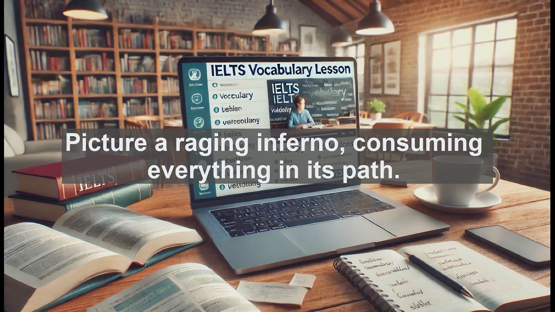 'Video thumbnail for 5000 Must Know IELTS 8.0 Vocabulary - Mastering 'Blaze': Boost Your IELTS Score to 8.0'