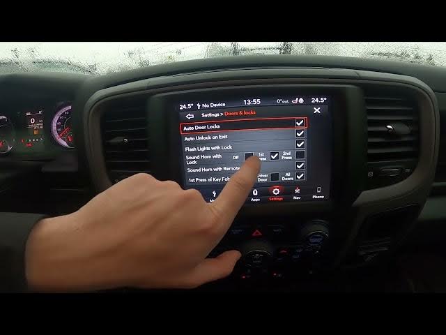 Video thumbnail for How to Enable or Disable Auto Door Lock in Dodge Ram 1500 II ( 2019 - now ) | Manage Door Locks