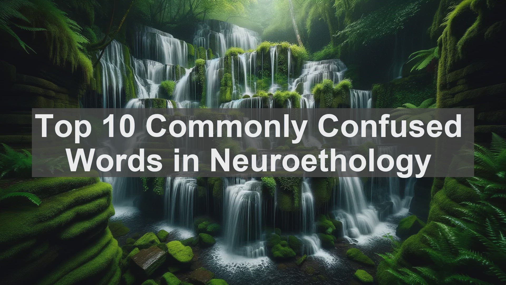 'Video thumbnail for Top 10 Commonly Confused Words in Neuroethology'