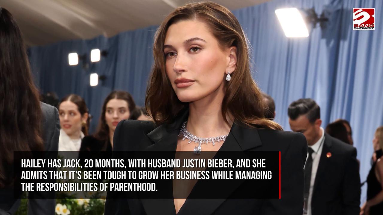 Video thumbnail for Hailey Bieber reveals ambitions for her Rhode brand