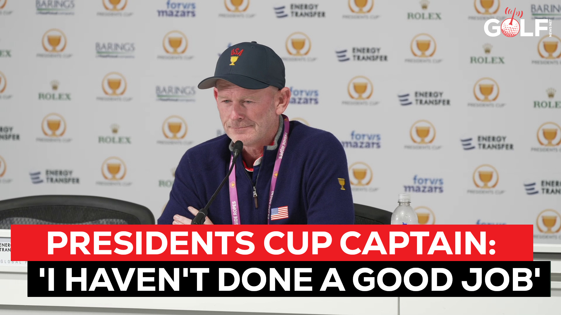 Video thumbnail for I don't think I've done a good job: US Presidents Cup team faces humiliating loss
