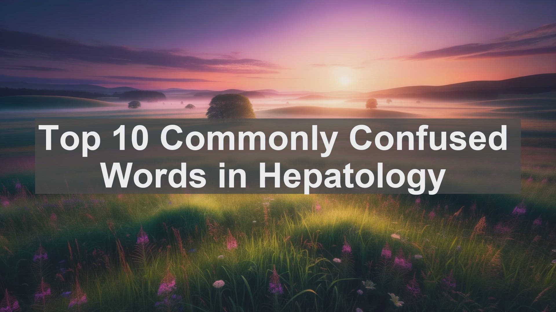 'Video thumbnail for Top 10 Commonly Confused Words in Hepatology'