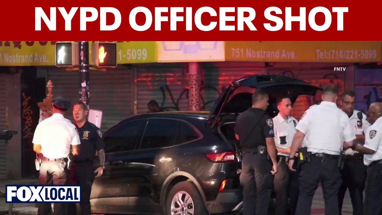 Video thumbnail for NYPD detective recovering after being shot in Brooklyn