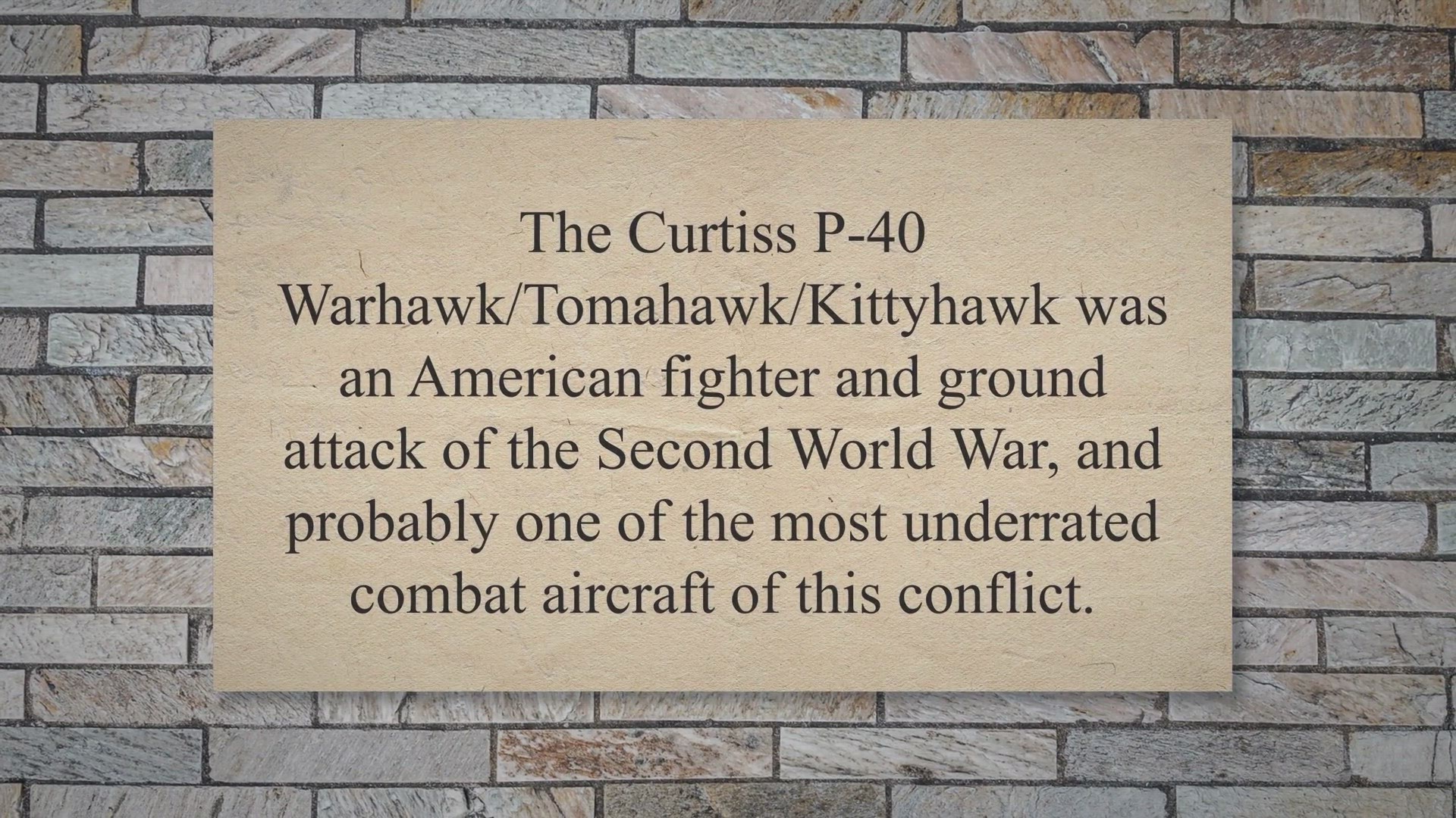 Video thumbnail for Curtiss P-40 – The Flying Tiger’s Finest Machine