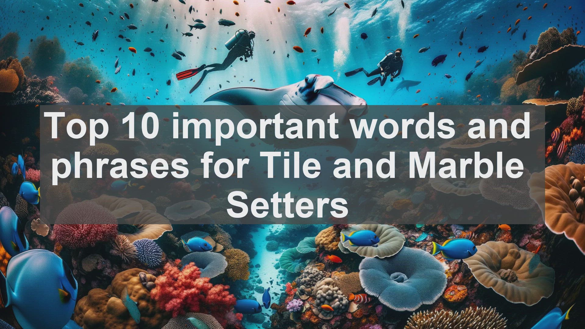 'Video thumbnail for Top 10 important words and phrases for Tile and Marble Setters'