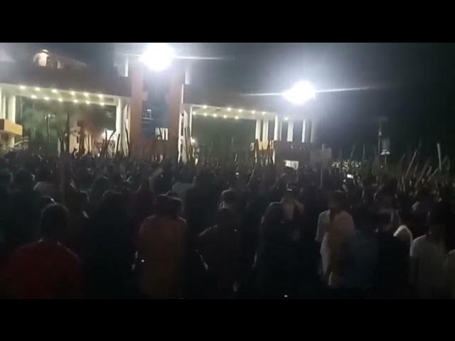 Video thumbnail for 📍Barishal University students doing peaceful protest at midnight. #Bangladesh.#QuotaReformProtest