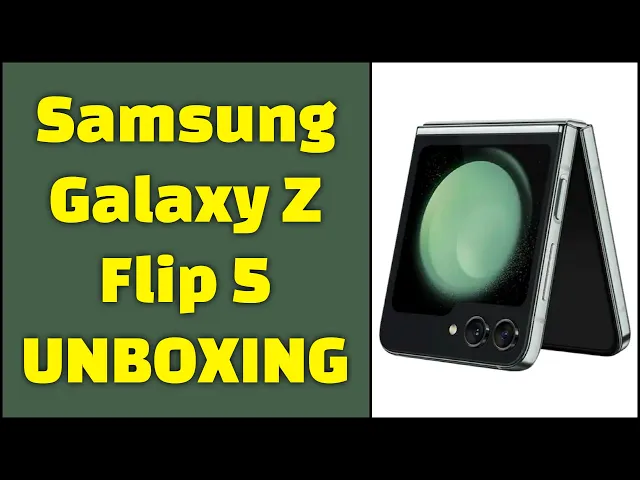Video thumbnail for Samsung Galaxy Z Flip 5 Android Smartphone -- UNBOXING