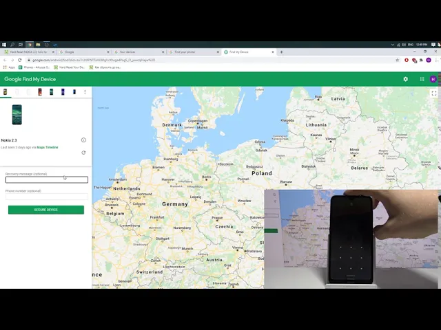 Video thumbnail for How to Bypass Screen Lock on NOKIA 2.3 - Hard Reset by Google Account / Wipe Data Remotely