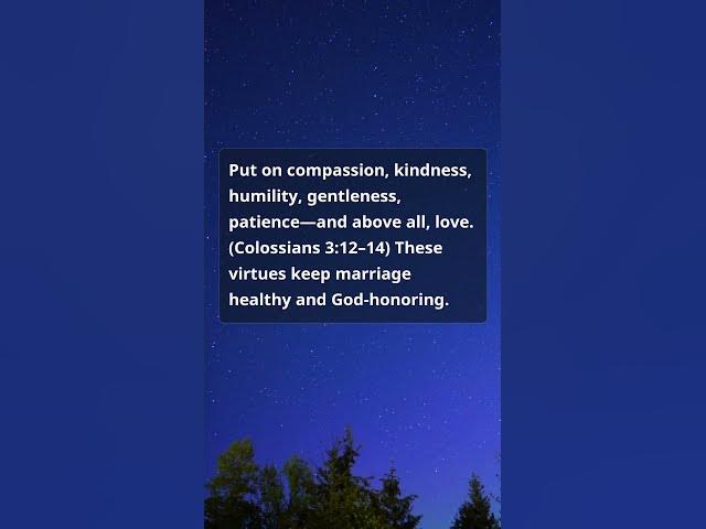 Video thumbnail for Colossians 3:12–14 — The virtues that strengthen marriage