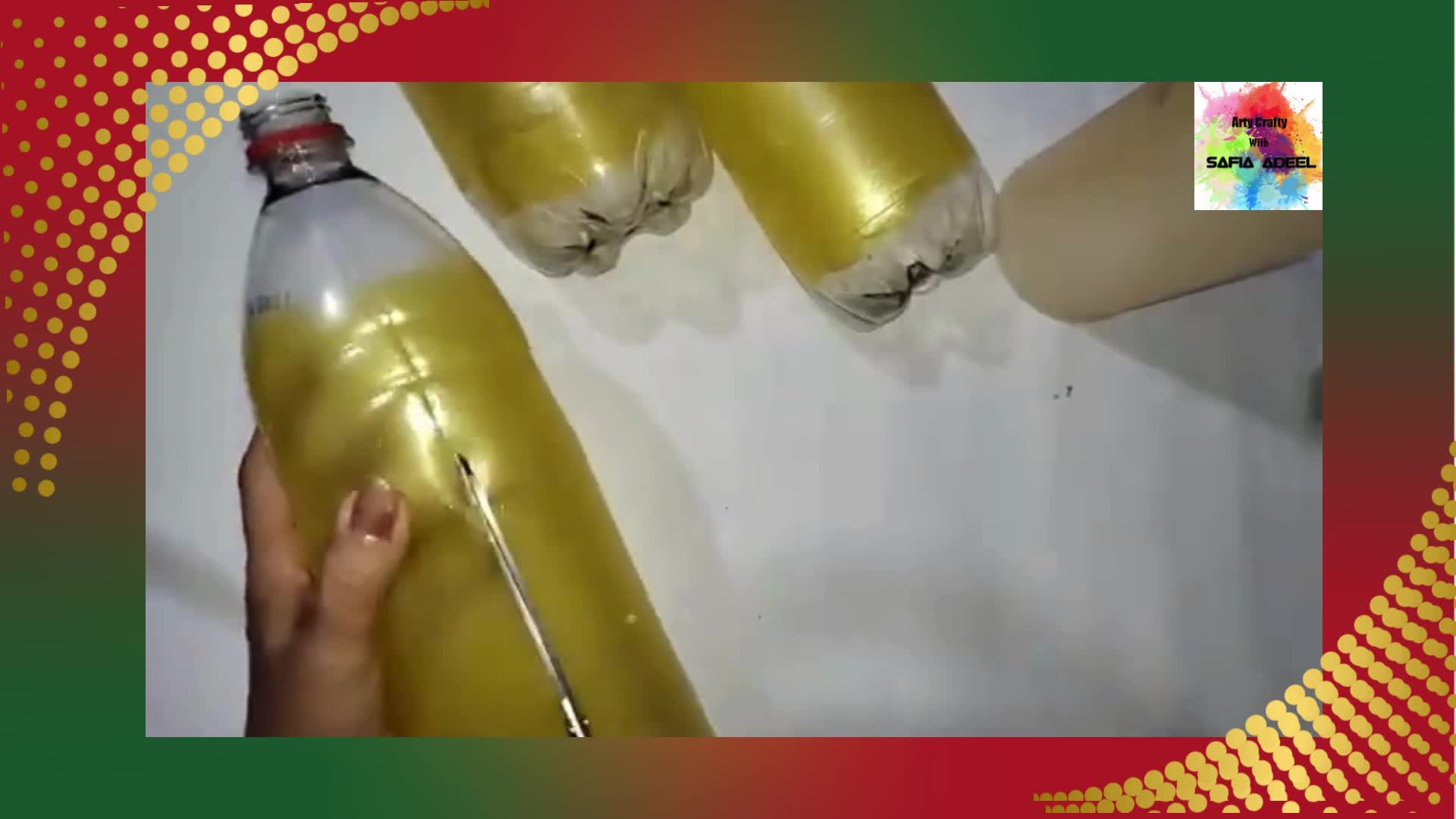 Video thumbnail for Plastic Bottle Flower / Golden Flower