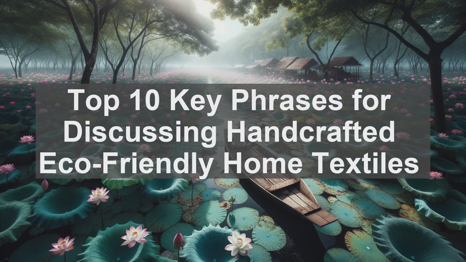'Video thumbnail for Top 10 Key Phrases for Discussing Handcrafted Eco-Friendly Home Textiles'