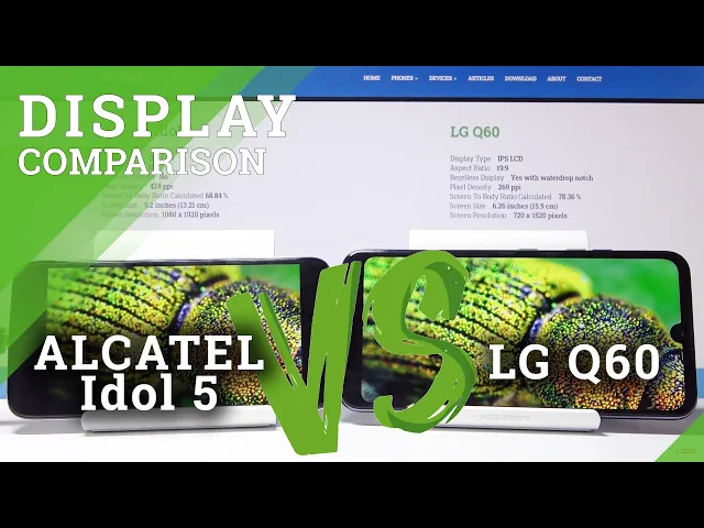 Video thumbnail for Display Comparison of ALCATEL Idol 5 vs LG Q60 | Check Screen Quality