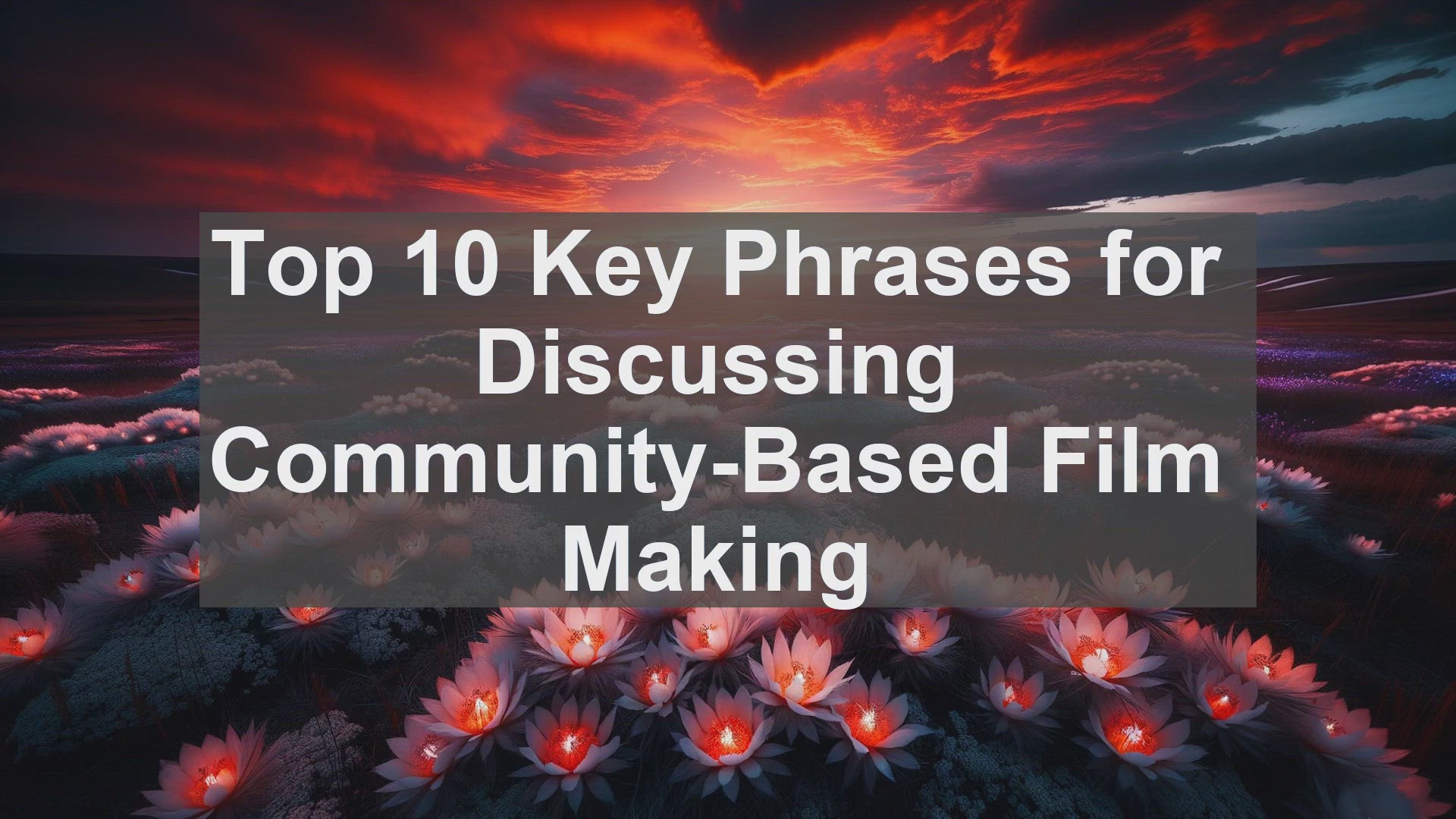 'Video thumbnail for Top 10 Key Phrases for Discussing CommunityBased Film Making'