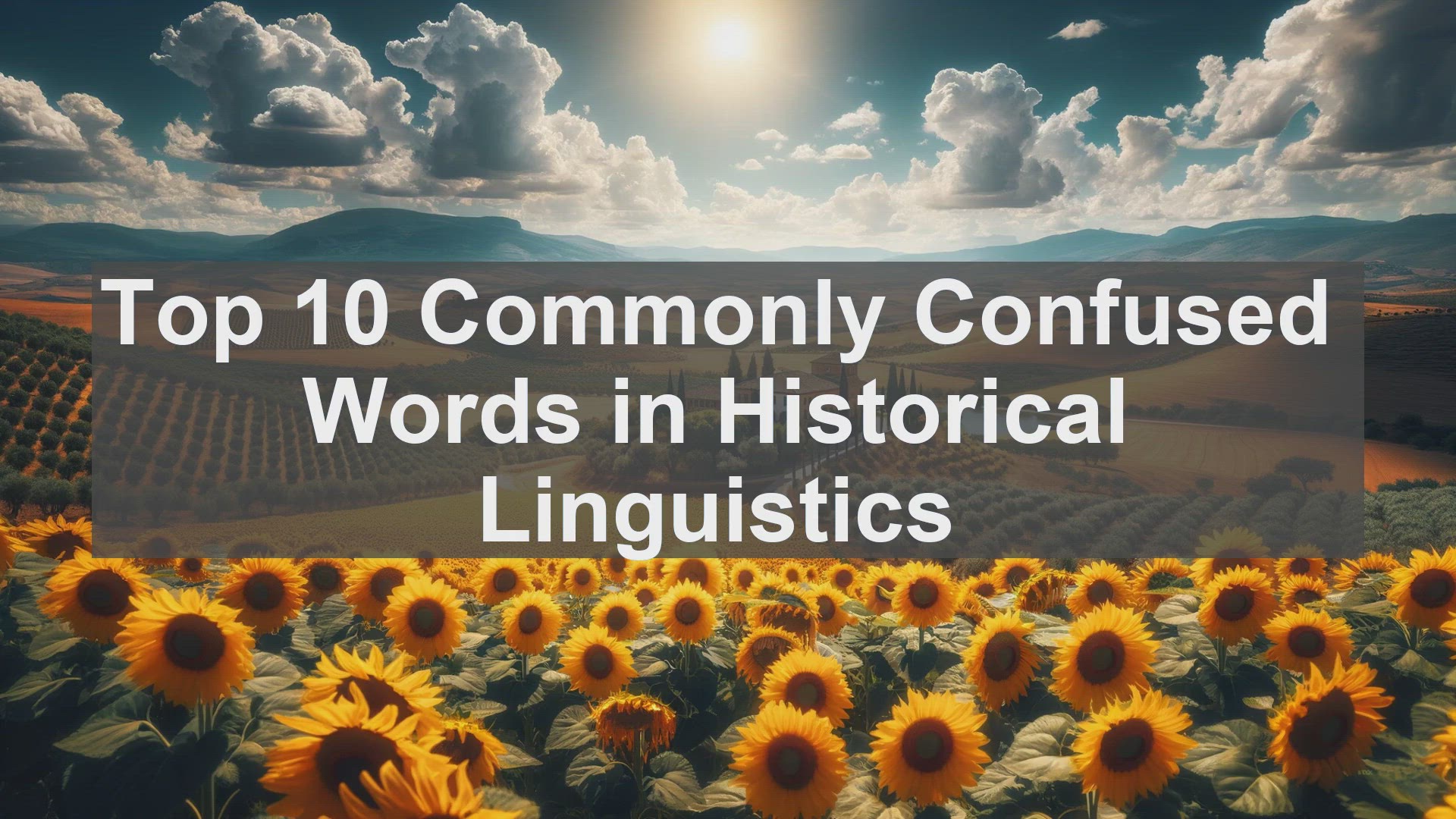 'Video thumbnail for Top 10 Commonly Confused Words in Historical Linguistics'