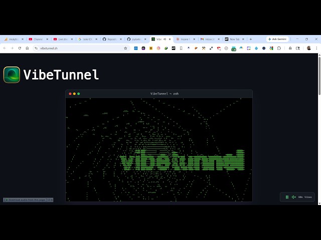 Video thumbnail for This VibeTunnel.sh Open Source AI Coding Tool — Access & Control Your Terminal From Any Browser
