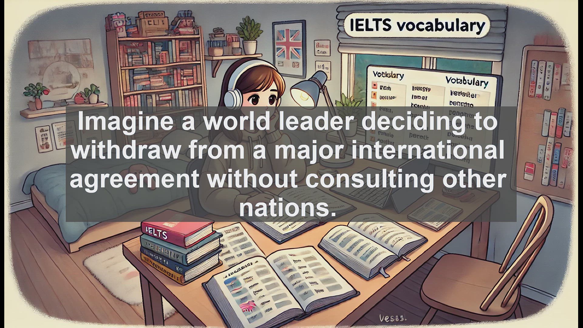'Video thumbnail for 2000 Must Know IELTS 9.0 Vocabulary - Understanding 'Unilateral': Key Vocabulary for IELTS Success'