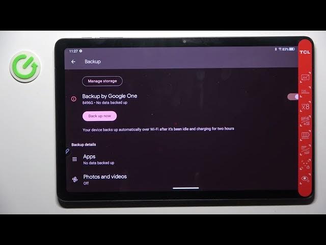 Video thumbnail for How to Enable Google Backup on TCL Tab 10L Gen2?