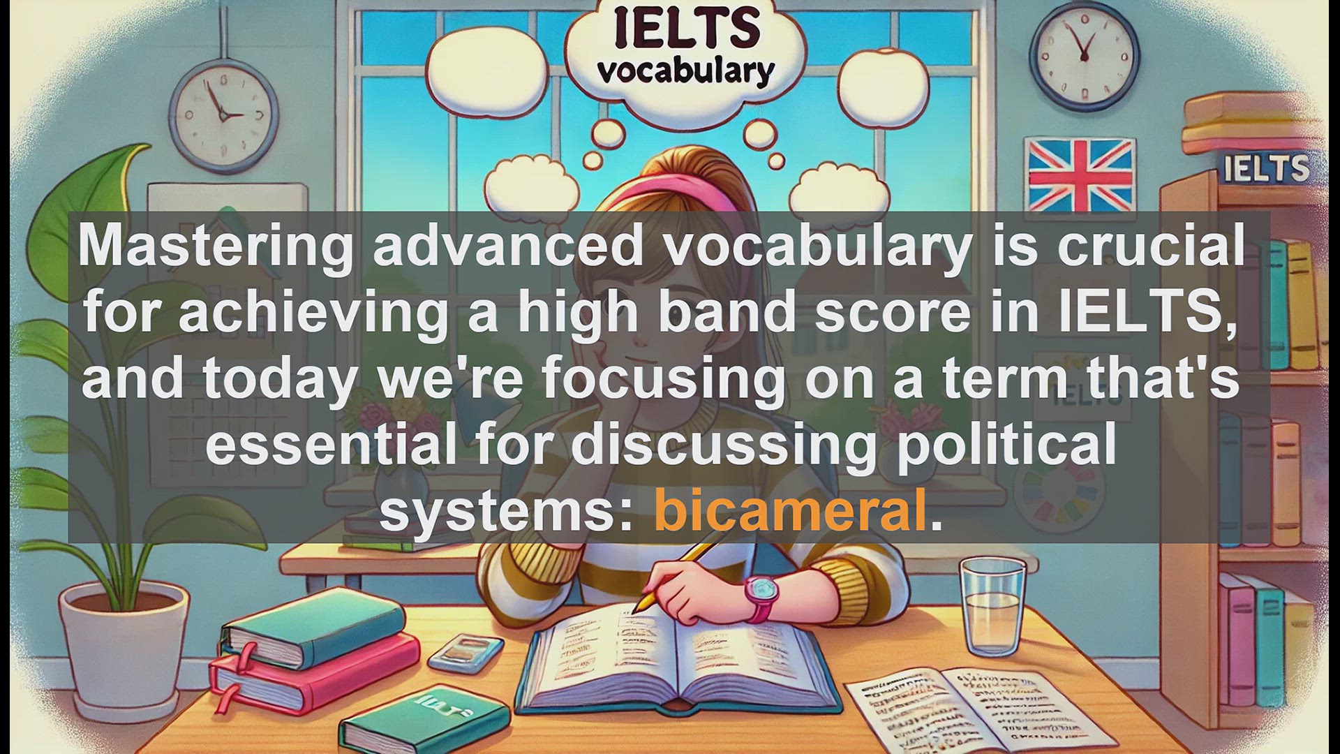'Video thumbnail for 2000 Must Know IELTS 9.0 Vocabulary - IELTS Vocabulary: Understanding 'Bicameral' in Political Systems'