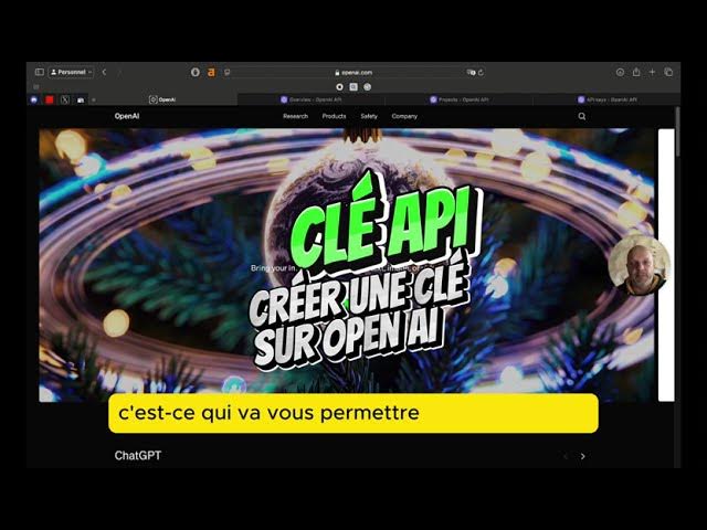 Video thumbnail for Créer une clé API sur OpenAI