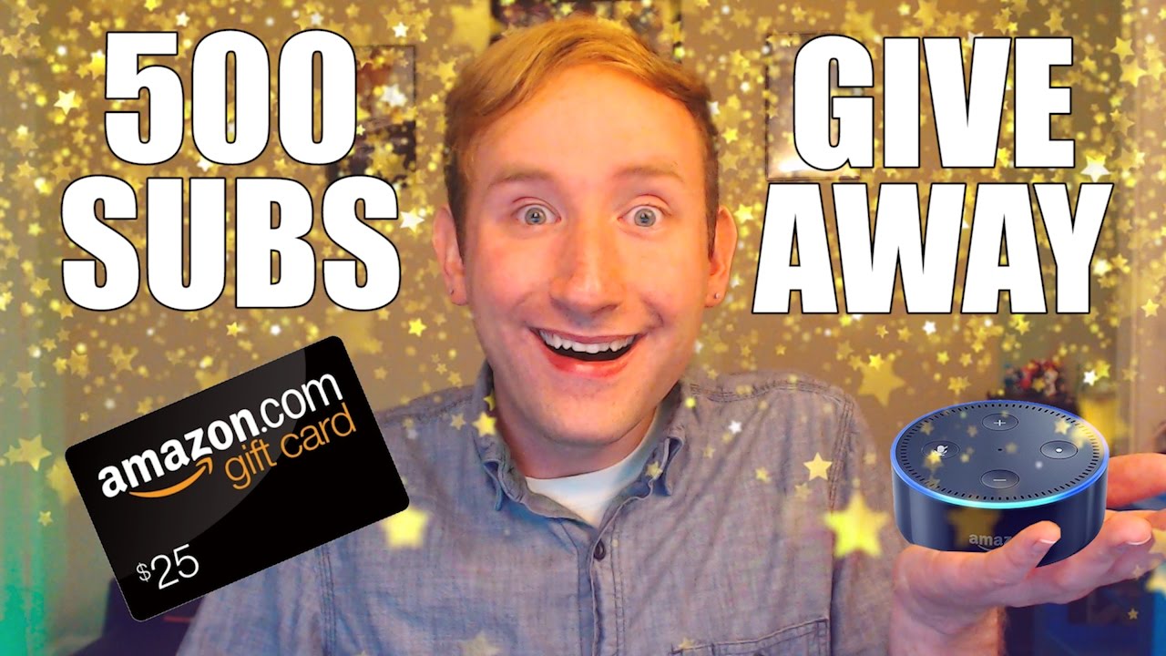 Video thumbnail for 500 SUBSCRIBER GIVEAWAY! Win an Amazon Echo Dot + MORE!