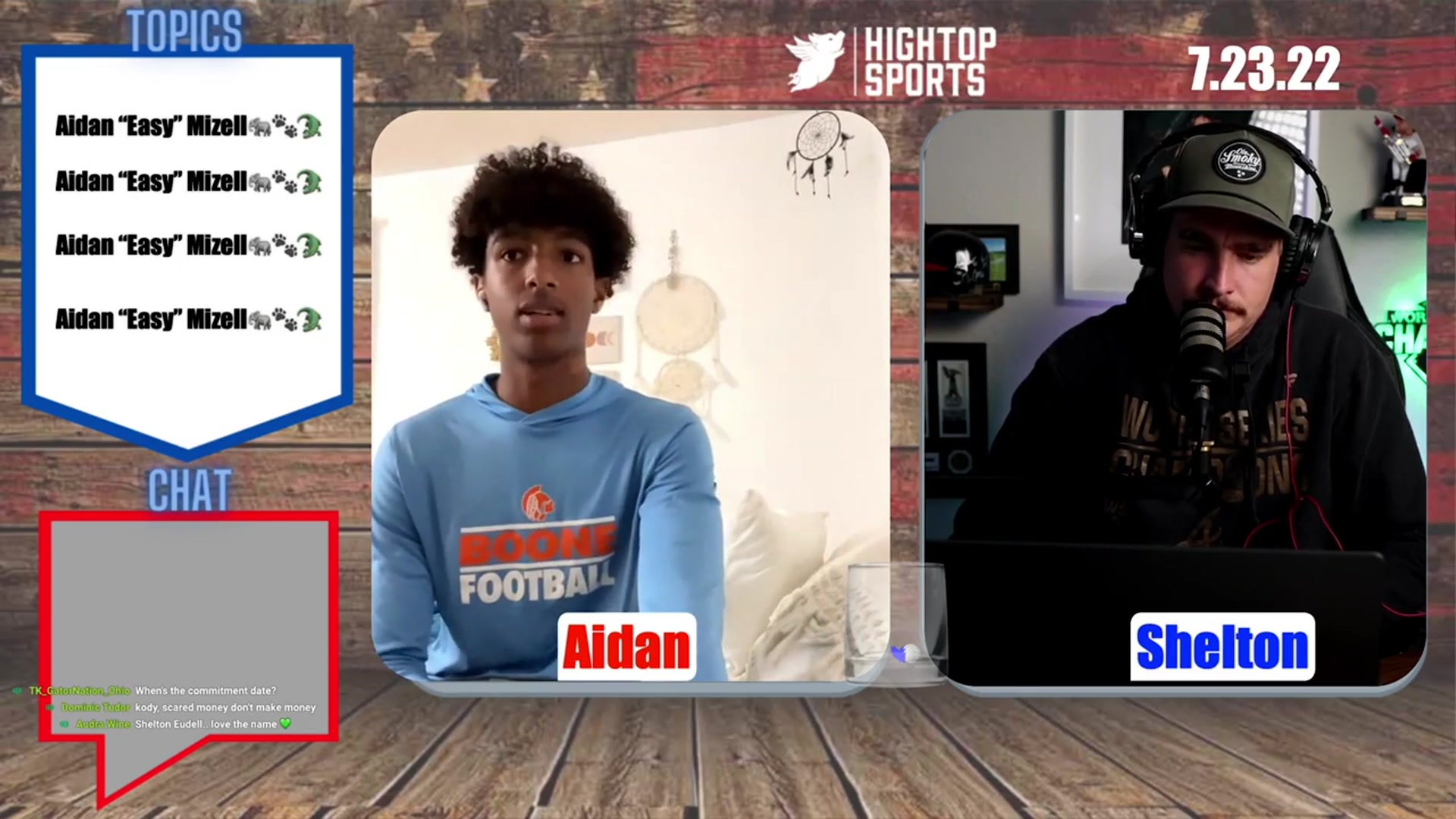 'Video thumbnail for aidan mizell on why he likes tennessee vols, alabama, and florida gators'