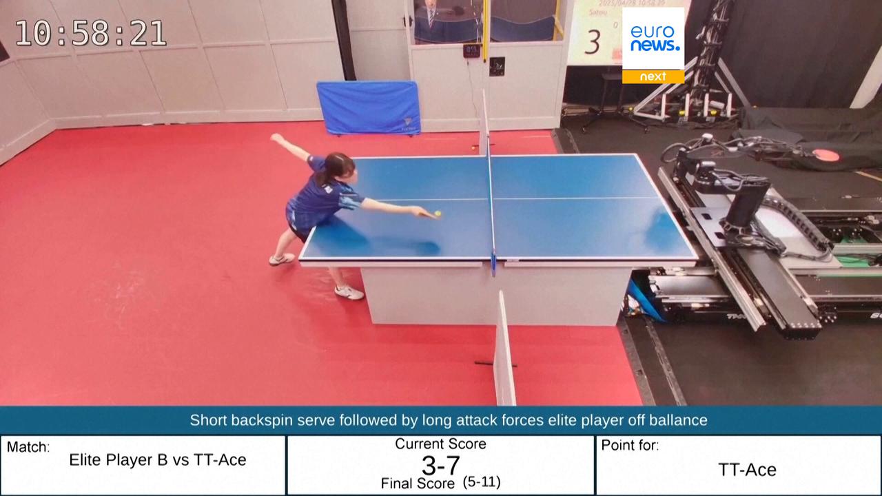 Video thumbnail for Meet ACE: The AI robot can beat human table tennis pros