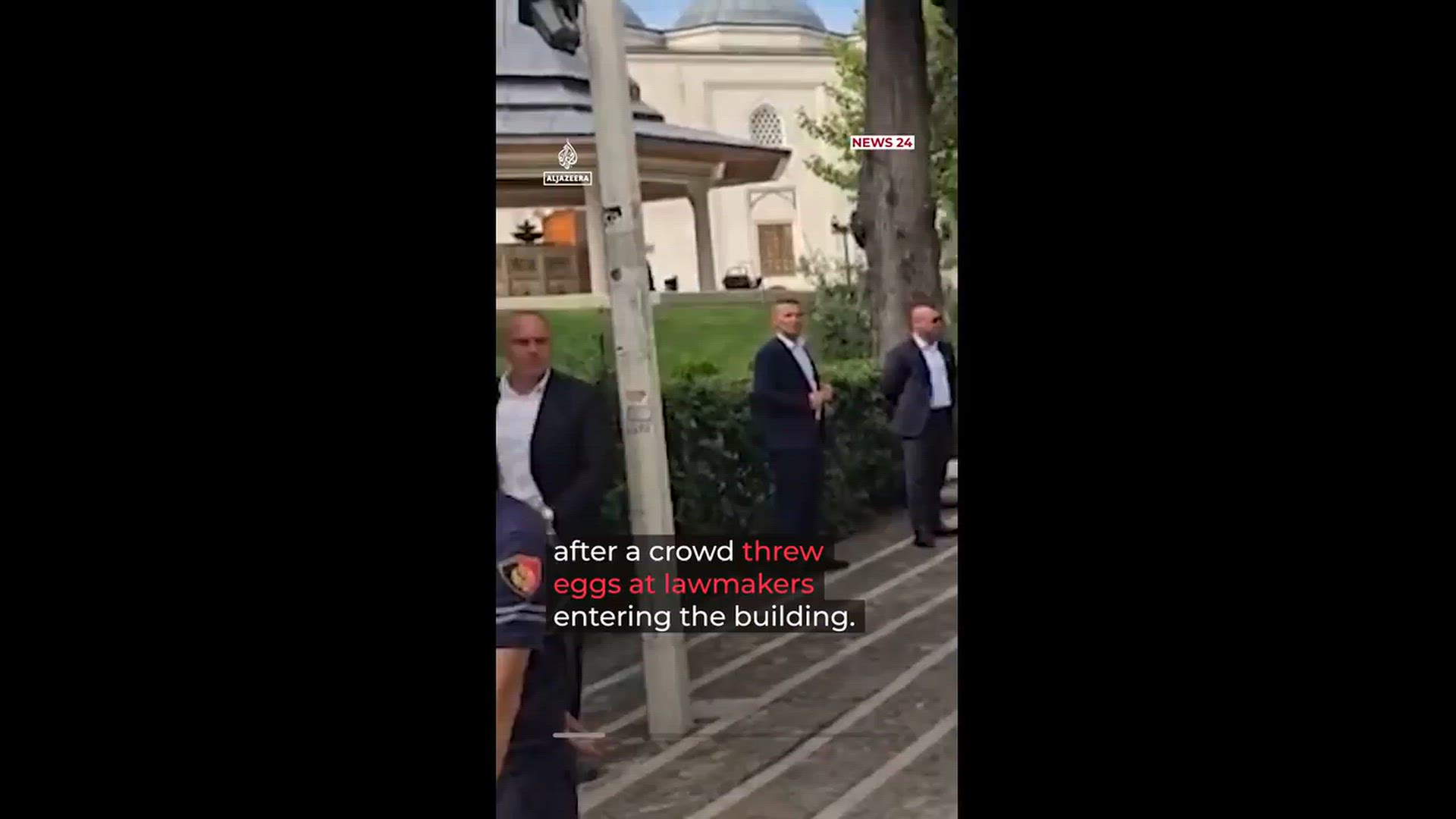 Video thumbnail for Violent clashes as Albania’s anti-government protests continue