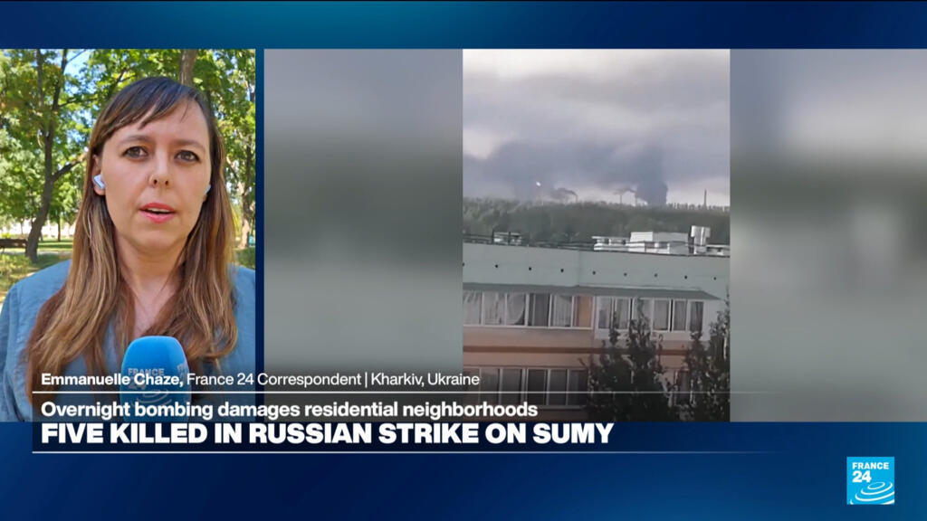 Video thumbnail for Ukraine drone strike on Russian oil-refining city kills 12 people