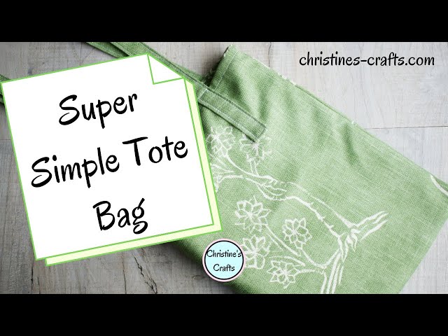 'Video thumbnail for HOW TO SEW A SUPER SIMPLE EASY TOTE BAG - Great Beginner Project To Make In Under An Hour'