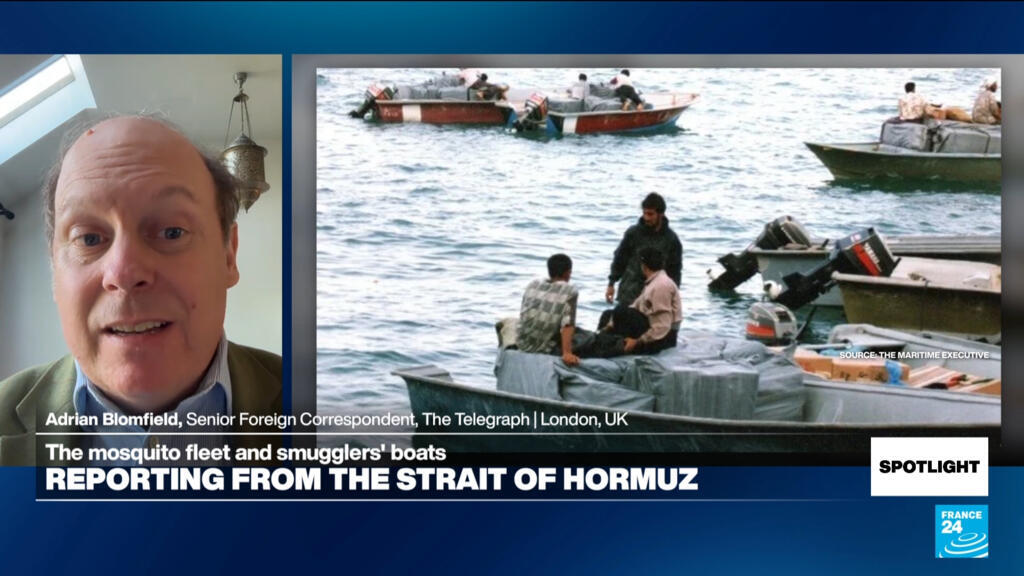 Video thumbnail for 'Iran's most potent weapon': Telegraph's Adrian Blomfield offers rare frontline glimpse of Hormuz