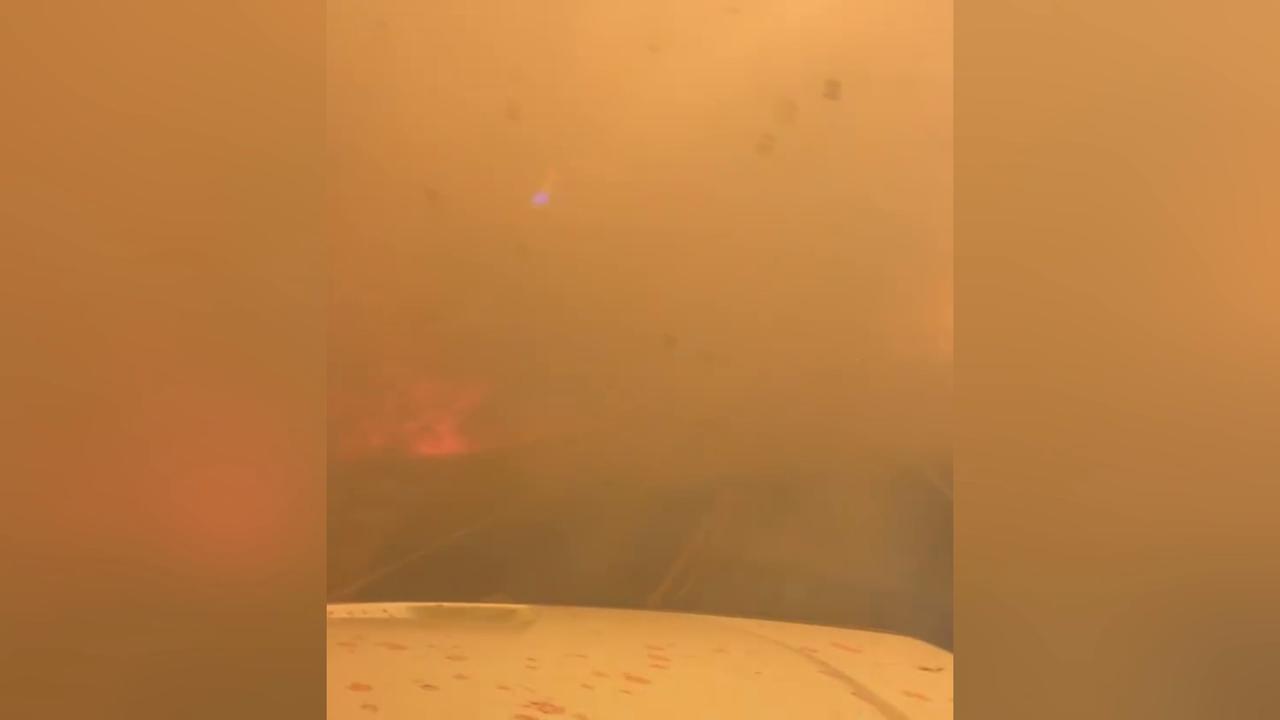 Video thumbnail for US: Firefighters continue battle against California's Bug Fire.