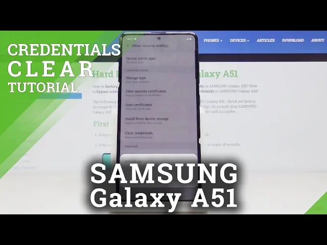 Video thumbnail for How to Clear Credentials in Samsung Galaxy A51 – Easiest Method