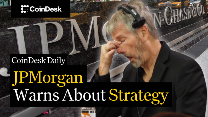 Video thumbnail for JPMorgan says Strategy's Bitcoin sales are a market risk