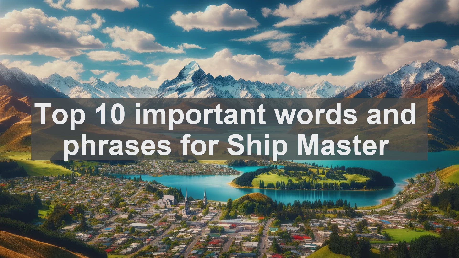 'Video thumbnail for Top 10 important words and phrases for Ship Master'