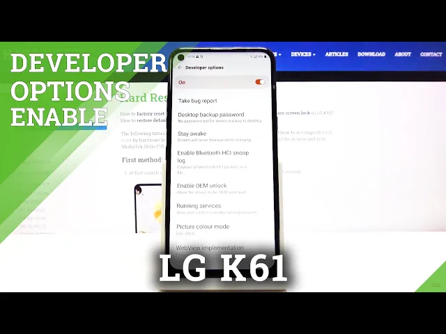 Video thumbnail for How to Unlock Developer Options in LG K61 - OTG Connection