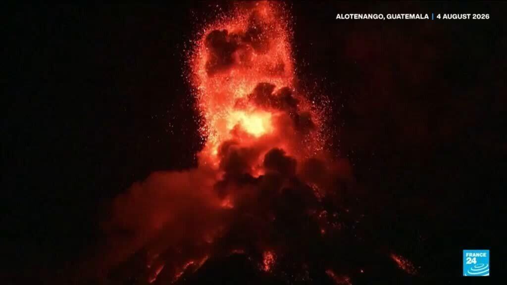 Video thumbnail for Guatemala volcano eruption forces hundreds to flee ash, gas and lava