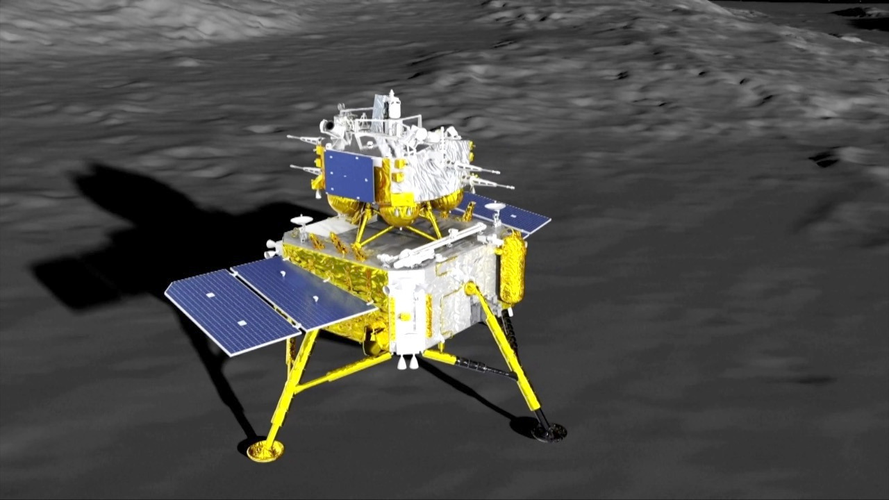 Video thumbnail for China Lands Lunar Probe in South Pole-Aitken Basin in 2024