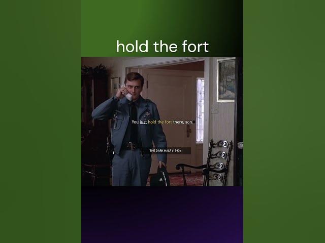 Video thumbnail for Hold the Fort Meaning, Idiom, Definition, Pronunciation, Idioms #EnglishLanguage #Viral #Shorts