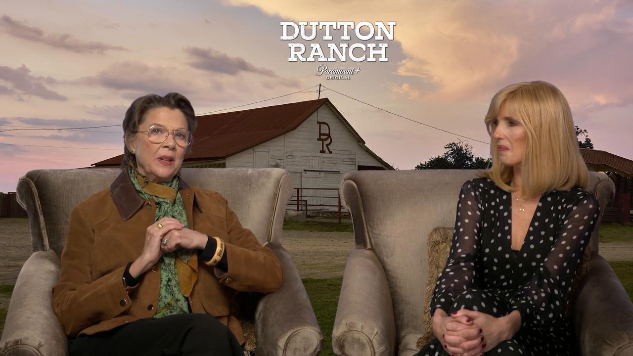 Video thumbnail for 'Dutton Ranch's Kelly Reilly & Annette Bening Tease The Complex Dynamic Between Their Characters