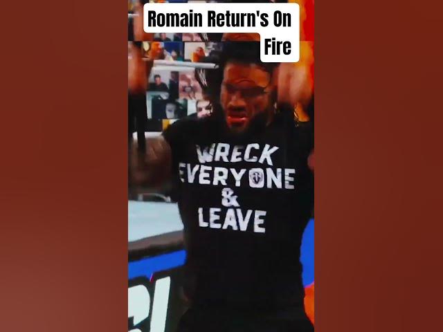 Video thumbnail for Roman Reigns Return's On Fire #rapmusic #fighter #fire #wwe #hiphop