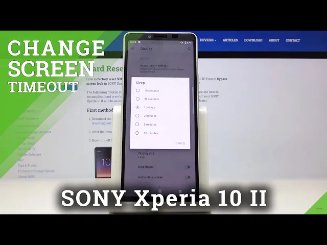 Video thumbnail for Sony Xperia 10 II Change Screen Timeout