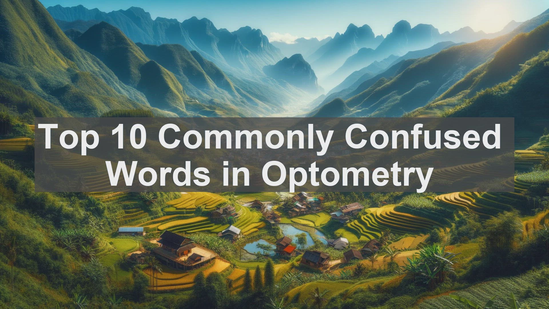 'Video thumbnail for Top 10 Commonly Confused Words in Optometry'
