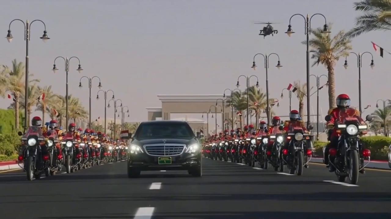 Video thumbnail for "Egypt: Egypt's president inaugurates "Octagon" military HQ".