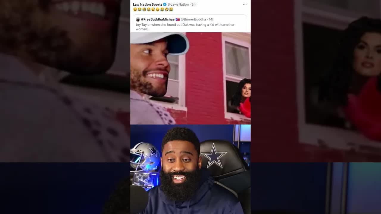 Video thumbnail for Joy Taylor when she found out #Cowboys Dak Prescott was having a kid with another woman: