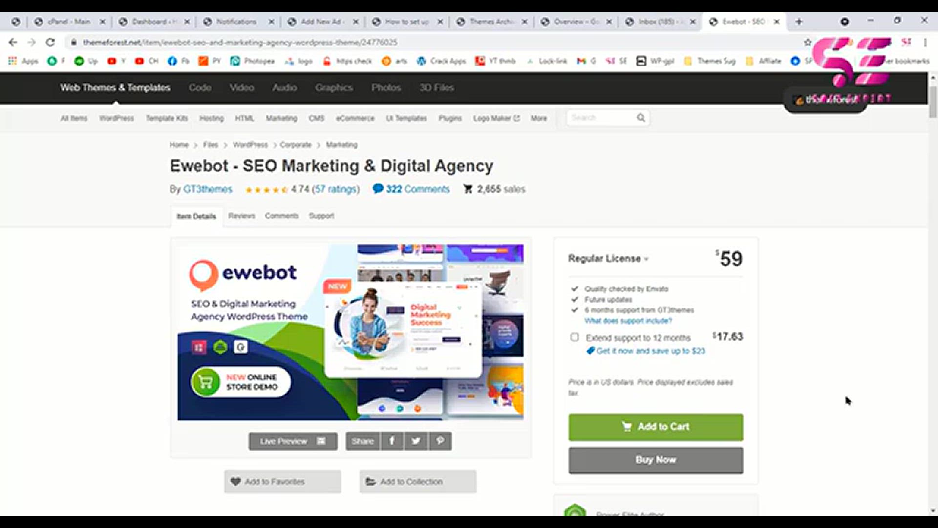 'Video thumbnail for How to install and setup Ewebot WordPress theme _ SEO Marketing & Digital Agency theme'