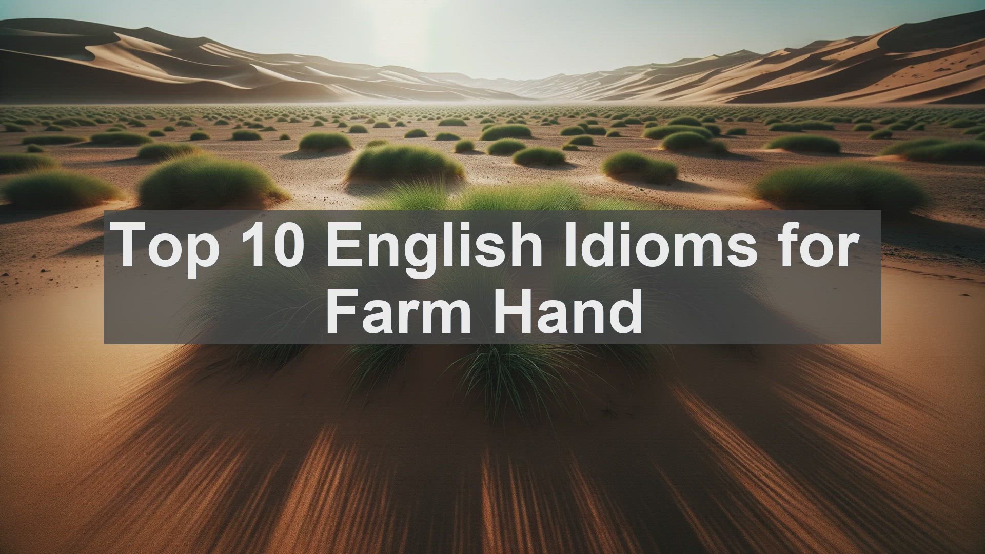 'Video thumbnail for Top 10 English Idioms for Farm Hand'