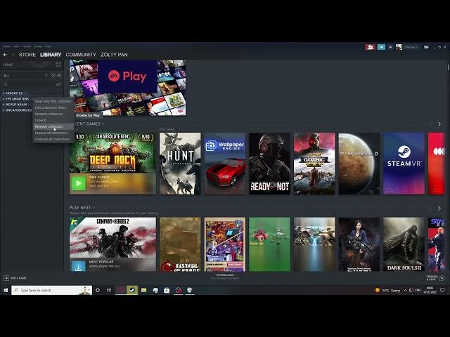 Video thumbnail for Steam 2022 - How To Delete Game Collection In Library
